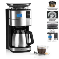 BEEM FRESH-AROMA-PERFECT II Filterkaffeemaschine Mit Mahlwerk - Thermo Kaffeemaschine Filterkaffeemaschine 10 Tassen Timer Thermoskanne Edelstahl -Kaffeemaschinenladen 067e591222ca651f08b550e424838fb6