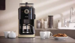 Philips HD7768/90 Grind & Brew Filter Kaffeemaschine, Mahlwerk, Timer, Champagner/schwarz -Kaffeemaschinenladen 0af97891f902c677e6902d277008d3e0