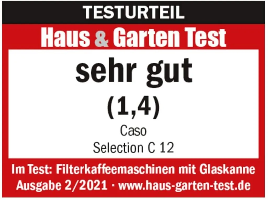 CASO Selection C12 - Design-Kaffeemaschine Für Bis Zu 12 Tassen Kaffee, 1,5 L Wassertank, Edelstahlgehäuse, Warmhaltefunktion, Timer, Inkl. Permanentfilter 8 CASO Selection C12 - Design-Kaffeemaschine Für Bis Zu 12 Tassen Kaffee, 1,5 L Wassertank, Edelstahlgehäuse, Warmhaltefunktion, Timer, Inkl. Permanentfilter – Bild 8