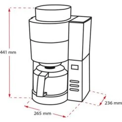 Melitta Kaffeemaschine 1021-12, AromaFresh Therm, Mit Mahlwerk, Thermoskanne, Für 10 Tassen, Schwarz -Kaffeemaschinenladen 15b5da1b6a5b66553540e562f18f79f7834a339a kaffeemaschine melitta 1021 12 aromafresh therm
