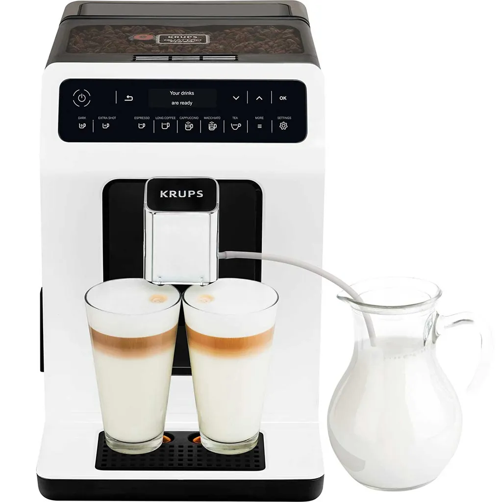 Krups Evidence EA8901 Freistehende Vollautomatische Espressomaschine 2,3L 2Tassen White - Kaffeemaschine (Freistehend, Espressomaschine, 2,3 L, Integriertes Mahlwerk, 1450 W, Weiß) 2 Krups Evidence EA8901 Freistehende Vollautomatische Espressomaschine 2,3L 2Tassen White - Kaffeemaschine (Freistehend, Espressomaschine, 2,3 L, Integriertes Mahlwerk, 1450 W, Weiß) – Bild 2