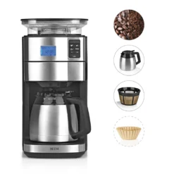BEEM FRESH-AROMA-PERFECT II Filterkaffeemaschine Mit Mahlwerk - Thermo Kaffeemaschine Filterkaffeemaschine 10 Tassen Timer Thermoskanne Edelstahl -Kaffeemaschinenladen 197f711788efc865e7aa46211868ac14