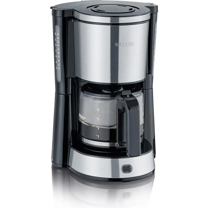 Severin Kaffeemaschine KA 4822, Type, Kunststoff, Edelstahl, Für 10 Tassen, Silber 1 Severin Kaffeemaschine KA 4822, Type, Kunststoff, Edelstahl, Für 10 Tassen, Silber