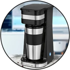 Clatronic KA 3733 Kaffeemaschine Für Coffee To Go, Inkl. 0,4 Liter Kaffeebecher Aus Edelstahl, Ideal Für Auto, Büro Und Unterwegs, Schwarz -Kaffeemaschinenladen 2b6170a2ebc9738d2b2db0c4c5647159