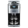 MEDION MD 15486 Kaffeemaschine Mit Mahlwerk Und Glaskanne, Wassertank: 1,5 Liter, 8 Mahlstufen, Max. 1050 Watt, Silber, Edelstahl