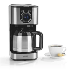 BEEM FRESH-AROMA-SWITCH Filterkaffeemaschine - Thermo Edelstahl 1 L Thermoskanne Bedienrad 24h-Timer 800 W Für 4-8 Tassen Kaffeemaschine Timer -Kaffeemaschinenladen 31144091f81c61c0b937227dff3944a5