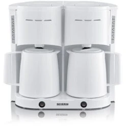 Severin Kaffeemaschine KA 5830, Duo, Mit 2 Thermoskannen, Für Je 8 Tassen, Weiß