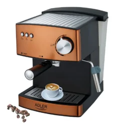 Adler Espressomaschine | Kaffeemaschine | Milchaufschäumer | Cappuccinomaschine | Siebträger Espressomaschine | Elektrische Espressomaschine | Bronze Design | 1,6L Wassertank | 850 Watt |15 Bar | -Kaffeemaschinenladen 501766a1e1086fefdded8cd0e6676f74