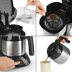 Kaffeemaschine Filter Kaffeemaschine 10 Tassen Thermoskanne Edelstahl Glaskanne -Kaffeemaschinenladen 5e17bb76c2ba7640fdd5ecb0cd52c157