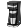 Clatronic KA 3733 Kaffeemaschine Für Coffee To Go, Inkl. 0,4 Liter Kaffeebecher Aus Edelstahl, Ideal Für Auto, Büro Und Unterwegs, Schwarz