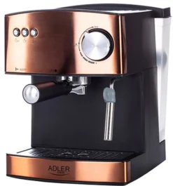 Adler Espressomaschine | Kaffeemaschine | Milchaufschäumer | Cappuccinomaschine | Siebträger Espressomaschine | Elektrische Espressomaschine | Bronze Design | 1,6L Wassertank | 850 Watt |15 Bar | -Kaffeemaschinenladen 6a5552b8101728285661315ed730ccf4