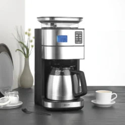 BEEM FRESH-AROMA-PERFECT II Filterkaffeemaschine Mit Mahlwerk - Thermo Kaffeemaschine Filterkaffeemaschine 10 Tassen Timer Thermoskanne Edelstahl -Kaffeemaschinenladen 6f1f95eec4b4579a8cb1c1e36443c7ee