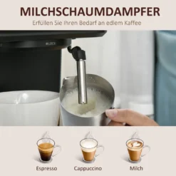 HOMCOM Espressomaschine Kaffeemaschine Aus Edelstahl Siebträgermaschine Mit Milchschäumer 1,5L Wassertank 15 Bar Für Espresso Cappuccino Latte Milchkaffee 850 W -Kaffeemaschinenladen 6fdbbf3b71748b7a154ab9f1fb232d3e