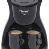 Bestron Duo-Kaffeemaschine Inkl. 2 Tassen, Für Gemahlenen Filterkaffee, 450 Watt, Schwarz