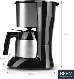 BEEM Filter Kaffeemaschine Thermo Permanentfilter 900W Filterkaffee Edelstahl -Kaffeemaschinenladen 7f9c278eaf1a83a00bf18df86a740171