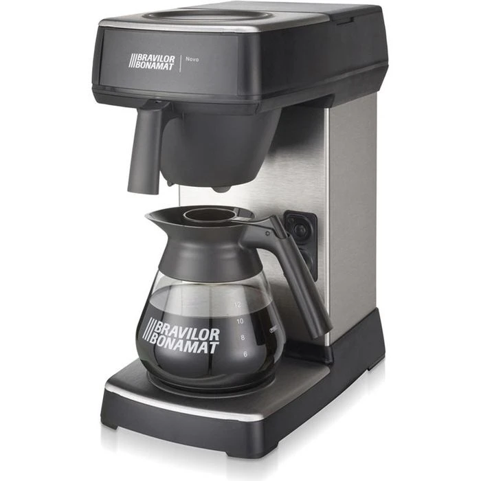 Bravilor-Bonamat Kaffeemaschine Novo, Mit Glaskanne, Für Je 12 Tassen, Silber 2 Bravilor-Bonamat Kaffeemaschine Novo, Mit Glaskanne, Für Je 12 Tassen, Silber – Bild 2