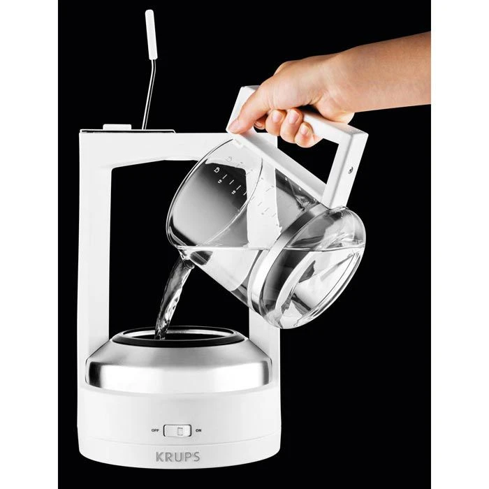 Krups Kaffeemaschine T 8.2, KM468210, Kunststoff / Edelstahl, Für 12 Tassen, Weiß 2 Krups Kaffeemaschine T 8.2, KM468210, Kunststoff / Edelstahl, Für 12 Tassen, Weiß – Bild 2