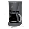 BOMANN Kaffeeautomat KA 183 CB Grau Filter Kaffeemaschine 12–14 Tassen 900W