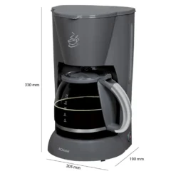 BOMANN Kaffeeautomat KA 183 CB Grau Filter Kaffeemaschine 12–14 Tassen 900W