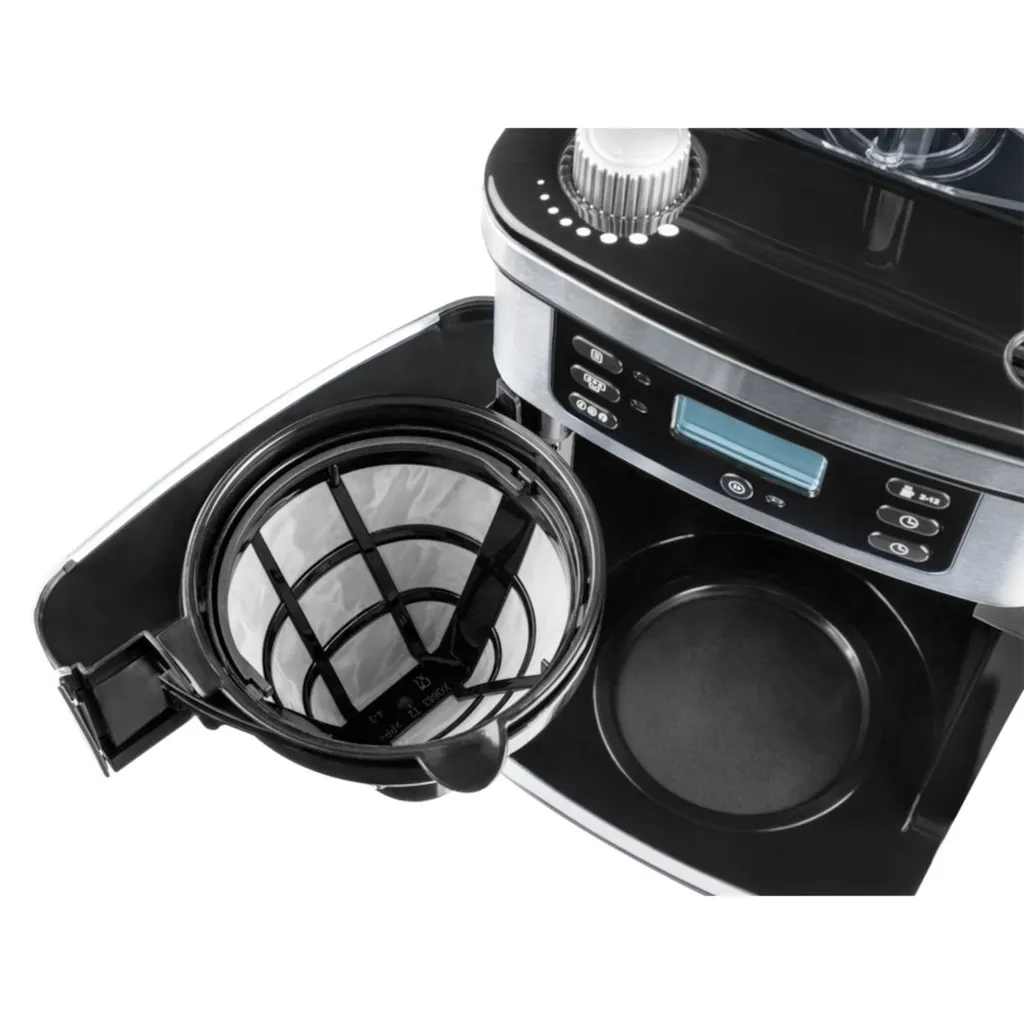 MEDION MD 15486 Kaffeemaschine Mit Mahlwerk Und Glaskanne, Wassertank: 1,5 Liter, 8 Mahlstufen, Max. 1050 Watt, Silber, Edelstahl 3 MEDION MD 15486 Kaffeemaschine Mit Mahlwerk Und Glaskanne, Wassertank: 1,5 Liter, 8 Mahlstufen, Max. 1050 Watt, Silber, Edelstahl – Bild 3