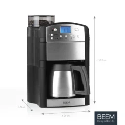 BEEM FRESH-AROMA-PERFECT Filterkaffeemaschine Mit Mahlwerk - Thermo | 2 Isolierkannen Kaffeemaschine Mahlwerk Timer 2x Thermoskanne Filterkaffeemaschine Kaffeeautomat -Kaffeemaschinenladen a2326523f1e5a553a54adc3cd3061ab6