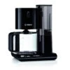 Bosch Kaffeemaschine Styline, TKA8013, Kunststoff, Mit Glaskanne, 15 Tassen, Schwarz