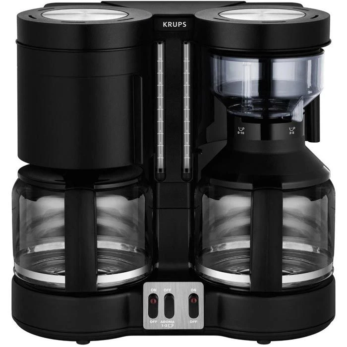 Krups Kaffeemaschine KM 8508, Duothek Plus, Mit 2 Glaskannen, Für Je 10 Tassen, Schwarz 1 Krups Kaffeemaschine KM 8508, Duothek Plus, Mit 2 Glaskannen, Für Je 10 Tassen, Schwarz
