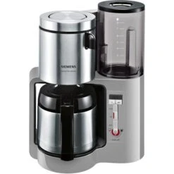 Siemens Kaffeemaschine TC86505, Mit Zeitschaltuhr, Kunststoff / Edelstahl, 8 Tassen, Grau / Schwarz