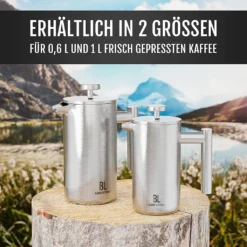 Bjørn Liebdhal French Press Edelstahl Kaffeemaschine Auch Für Camping : 0.6 Liter -Kaffeemaschinenladen c044738ef2e8c8c49d83e1b4a9d5e80f