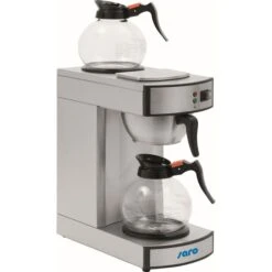 Saro Kaffeemaschine Saromica K 24 T, 317-2080, Mit 2 Glaskannen, Für Je 12 Tassen, Silber