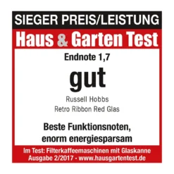 Russell Hobbs 21700-56 Retro Ribbon Red Kaffeemaschine -Kaffeemaschinenladen cba51e92ce50ccada551fb66c931933e