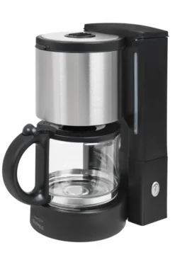 GUTFELS KA 8101 Swi Kaffeemaschine | Glaskanne | 4 Bis 10 Tassen Fassungsvermögen | 1080 W Leistung | Edelstahl | Schwarz