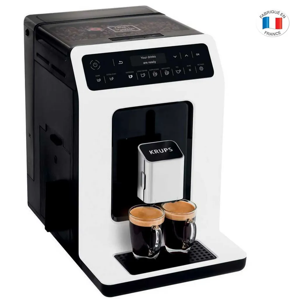 Krups Evidence EA8901 Freistehende Vollautomatische Espressomaschine 2,3L 2Tassen White - Kaffeemaschine (Freistehend, Espressomaschine, 2,3 L, Integriertes Mahlwerk, 1450 W, Weiß) 4 Krups Evidence EA8901 Freistehende Vollautomatische Espressomaschine 2,3L 2Tassen White - Kaffeemaschine (Freistehend, Espressomaschine, 2,3 L, Integriertes Mahlwerk, 1450 W, Weiß) – Bild 4