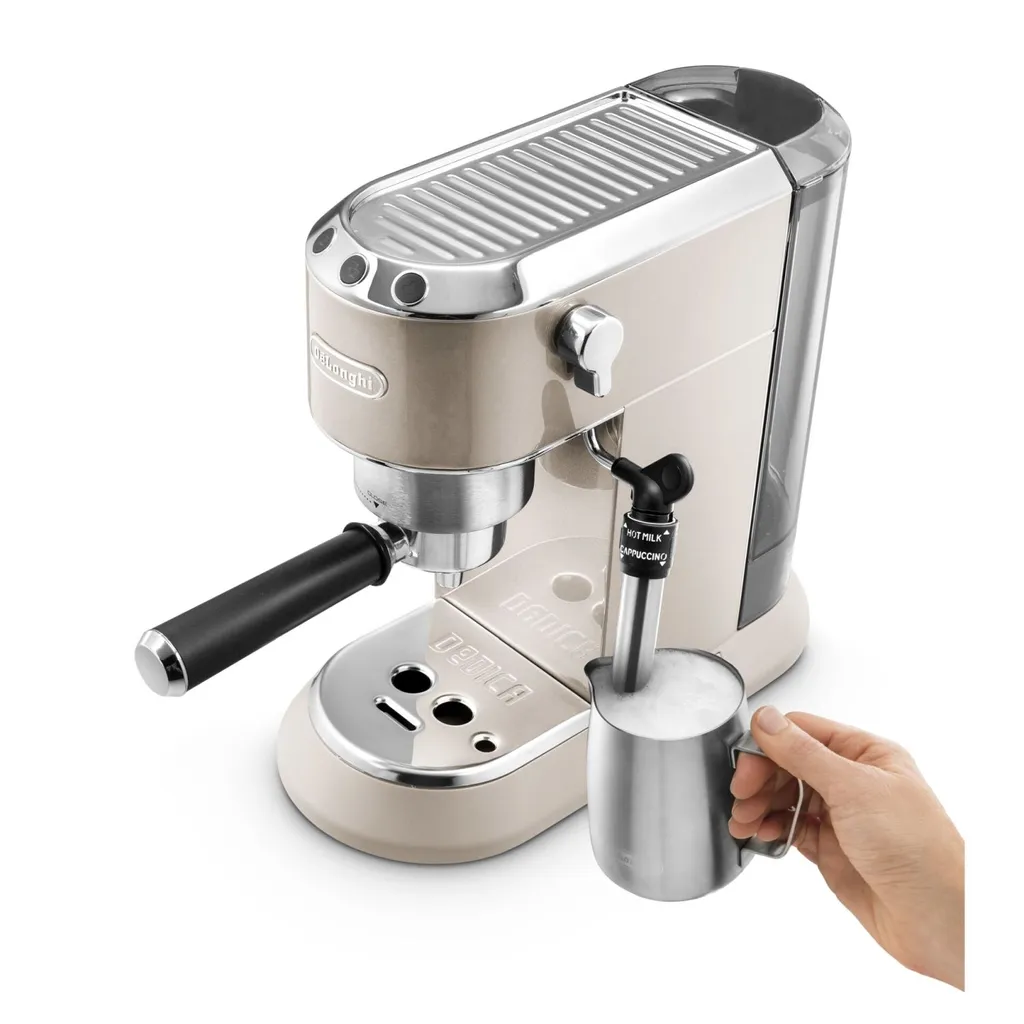 De'Longhi Delonghi Kaffeemaschine Dedica Metallics EC785.BG Pumpendruck 15 Bar, Eingebauter Milchaufschäumer, Manuell, 1300 W, Beige 2 De'Longhi Delonghi Kaffeemaschine Dedica Metallics EC785.BG Pumpendruck 15 Bar, Eingebauter Milchaufschäumer, Manuell, 1300 W, Beige – Bild 2