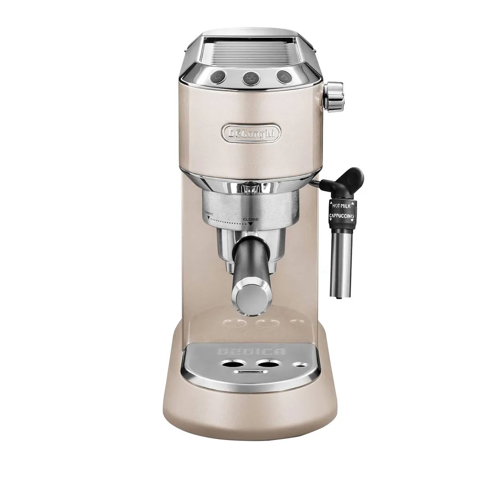De'Longhi Delonghi Kaffeemaschine Dedica Metallics EC785.BG Pumpendruck 15 Bar, Eingebauter Milchaufschäumer, Manuell, 1300 W, Beige 10 De'Longhi Delonghi Kaffeemaschine Dedica Metallics EC785.BG Pumpendruck 15 Bar, Eingebauter Milchaufschäumer, Manuell, 1300 W, Beige – Bild 10
