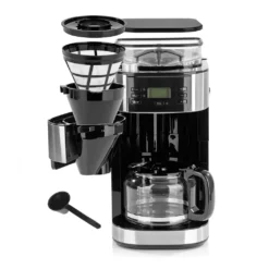 Barista Kaffeemaschine Mahlwerk 900W Edelstahl/Schwarz 12 Tassen Permanentfilter -Kaffeemaschinenladen cf991edaa441990476faefc0f9f91c36