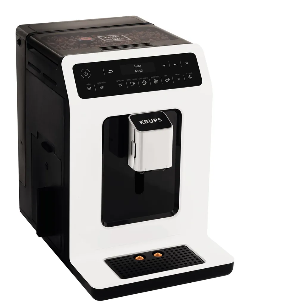 Krups Evidence EA8901 Freistehende Vollautomatische Espressomaschine 2,3L 2Tassen White - Kaffeemaschine (Freistehend, Espressomaschine, 2,3 L, Integriertes Mahlwerk, 1450 W, Weiß) 1 Krups Evidence EA8901 Freistehende Vollautomatische Espressomaschine 2,3L 2Tassen White - Kaffeemaschine (Freistehend, Espressomaschine, 2,3 L, Integriertes Mahlwerk, 1450 W, Weiß)