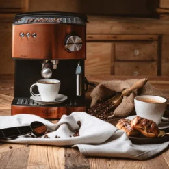 Adler Espressomaschine | Kaffeemaschine | Milchaufschäumer | Cappuccinomaschine | Siebträger Espressomaschine | Elektrische Espressomaschine | Bronze Design | 1,6L Wassertank | 850 Watt |15 Bar | -Kaffeemaschinenladen dbcffd87193faf01f1b871c3ba469bbb