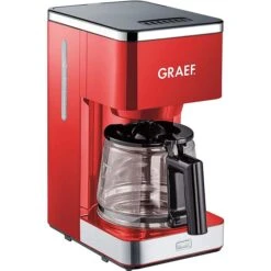 Graef Kaffeemaschine FK403, Mit Glaskanne, Für 15 Tassen, Rot
