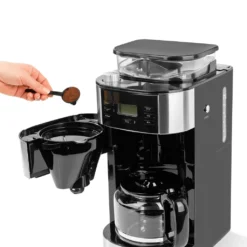 Barista Kaffeemaschine Mahlwerk 900W Edelstahl/Schwarz 12 Tassen Permanentfilter -Kaffeemaschinenladen fdac6bb4bf8c74d7ac38689a51da4986